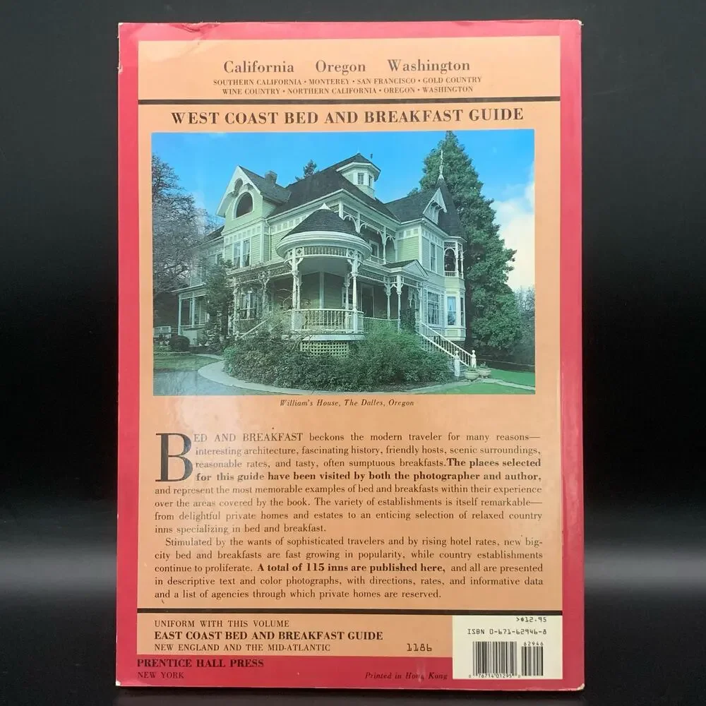 1986 West Coast Bed & Breakfast Guide: California, Oregon & Washington Vintage - Picture 2 of 11